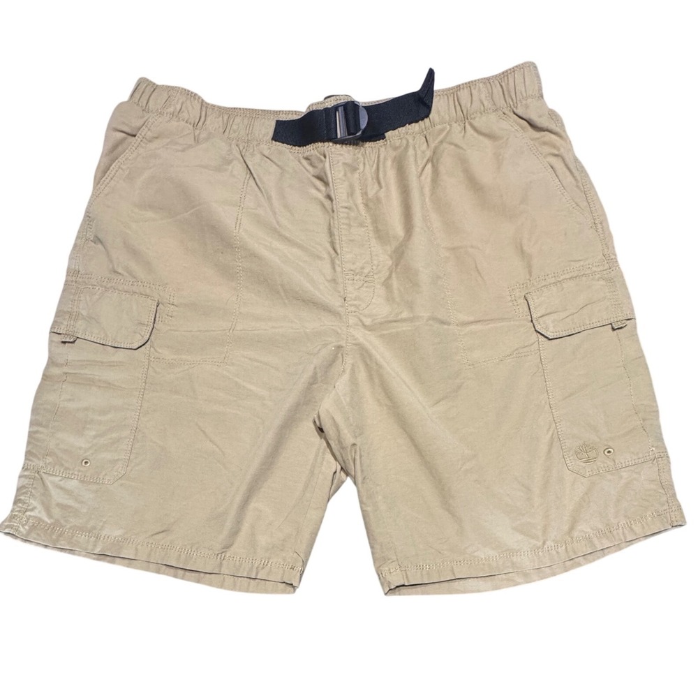 Timberland Cargo Shorts Mens XXL Belted Gorpcore Hiking Khaki Tan Outdoor VTG